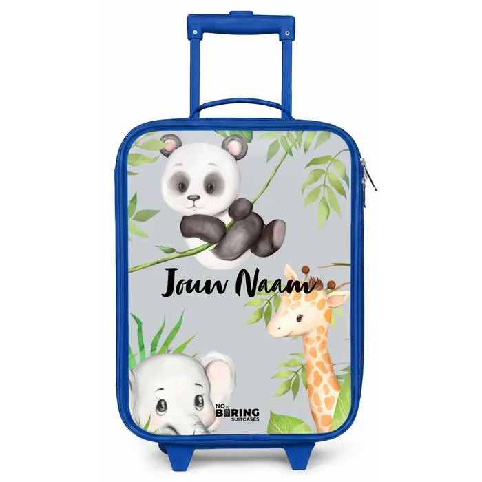 Diertjes in de jungle Kinderkoffer - Blauw klein -zz3dotto