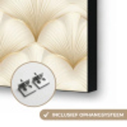 Waaier - Motief -  Goud Textielframe zwart klein 947 -USP_ophangsysteemNL