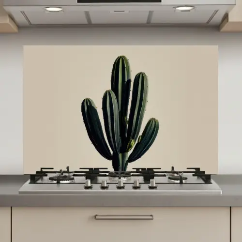 Cactus - Subtiel - Groen keuken achterwand spatscherm klein -3d_website