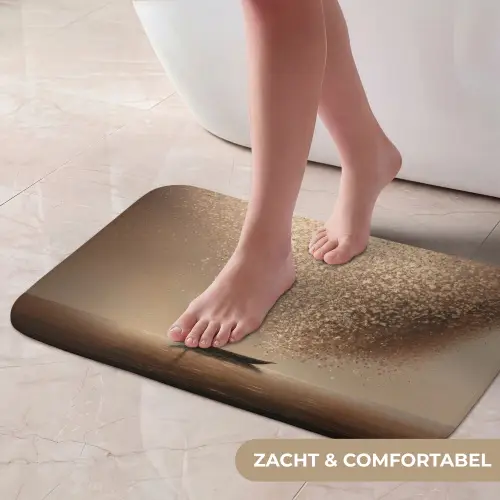 Bootje - Blaadjes - Goud - Water Badmat klein -USP_ZachtNL