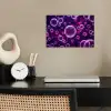 Paars - Bubbels - Schuim poster papier klein -sfeer1