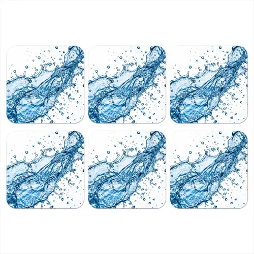 Spash - Water - Blauw onderzetter kurk middel -3d