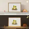Kikker - Groen - Waterverf - Dieren - Jongen - Meisje Light Box met batterij (Wandlamp kind) middel -sfeer3_kind
