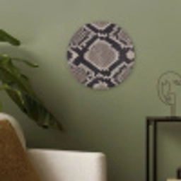Slangenleer - Patroon - Beige Akoestische PET Vilt - Rond klein -sfeer2