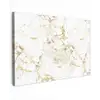 Wit - Marmer - Luxe - Goud Tuinposter op houten frame 2 cm dik klein 845 -3d