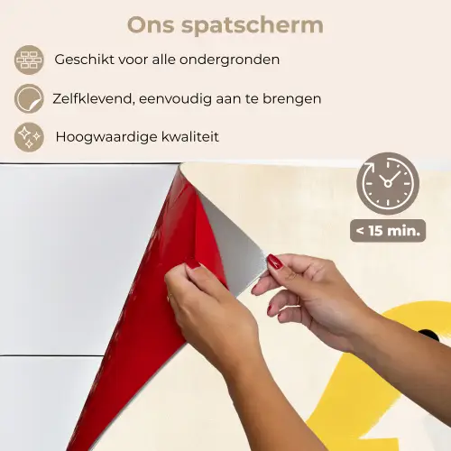 Vogel - Minimalistisch - Geel keuken achterwand spatscherm klein -spatscherm_NL