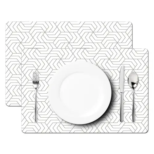 Geometrie - Lijn - Zwart - Wit - Patroon Placemat vinyl groot 368 -zzsfeer2_Kitchenyeah-website