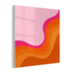 Retro - Waves - Kleurrijk plexiglas 5mm klein -z3d