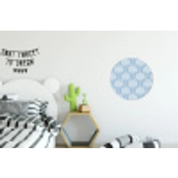 Palmboom - Modern - Blauw Wandcirkel aluminium klein 190 -kinderkamer