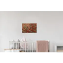 Goudvink - Bessen - Herfst - Natuur - Kleurrijk Muursticker klein -kinderkamer