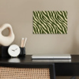 Zebra - Patroon - Groen poster papier klein 62 -sfeer1