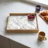 Grijs - Marmer - Gedetailleerd Dienblad Rechthoek middel 911 -sfeer2