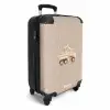 Gele kiepwagen met stenen en stippenpatroon NBS - Handbagage koffer - Kinderen Unisex middel -productfoto_3d