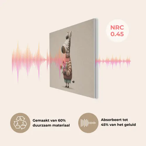 Zebra - Zonnebloemen - Warm PET vilt klein -USP_NL