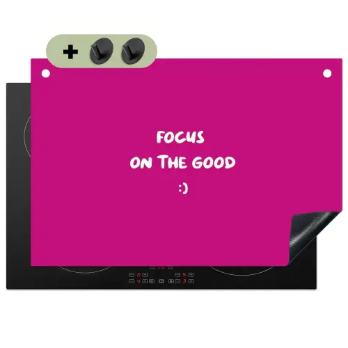 Focus - Smiley - Roze Inductie beschemer met haakjes klein -3d