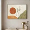 Zon - Abstract - Takken - Oranje Textielframe - compleet frame klein -sfeer2