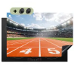 Sintelbaan - Stadion - Sport -Oranje Inductie beschemer met haakjes klein -3d