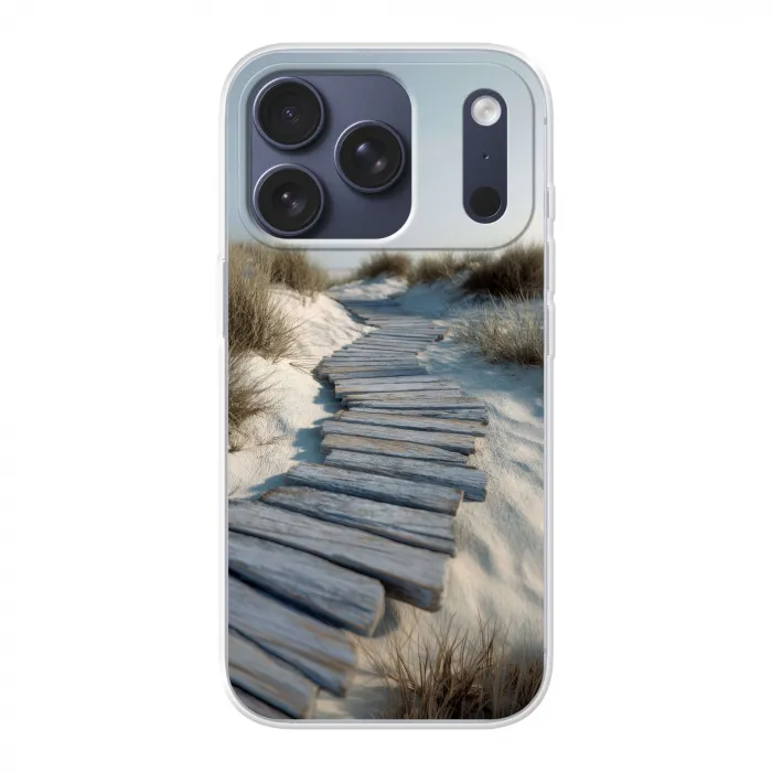 Pad - Planken - Duinen - Gras Telefoonhoesje iPhone 17 Pro klein -3d