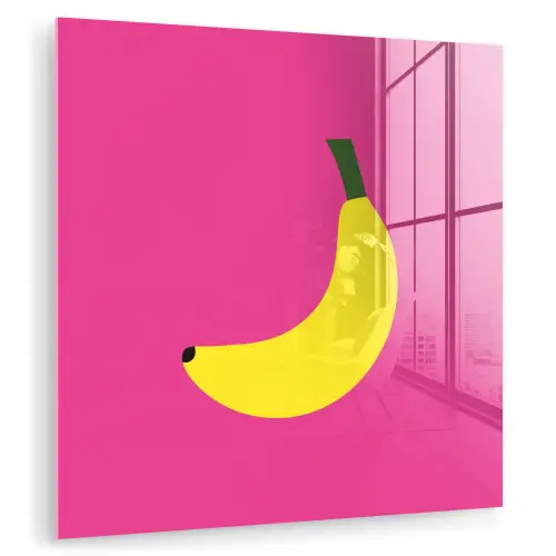 Banaan - Geel - Fruit plexiglas 5mm klein -zzzproduct_nieuw