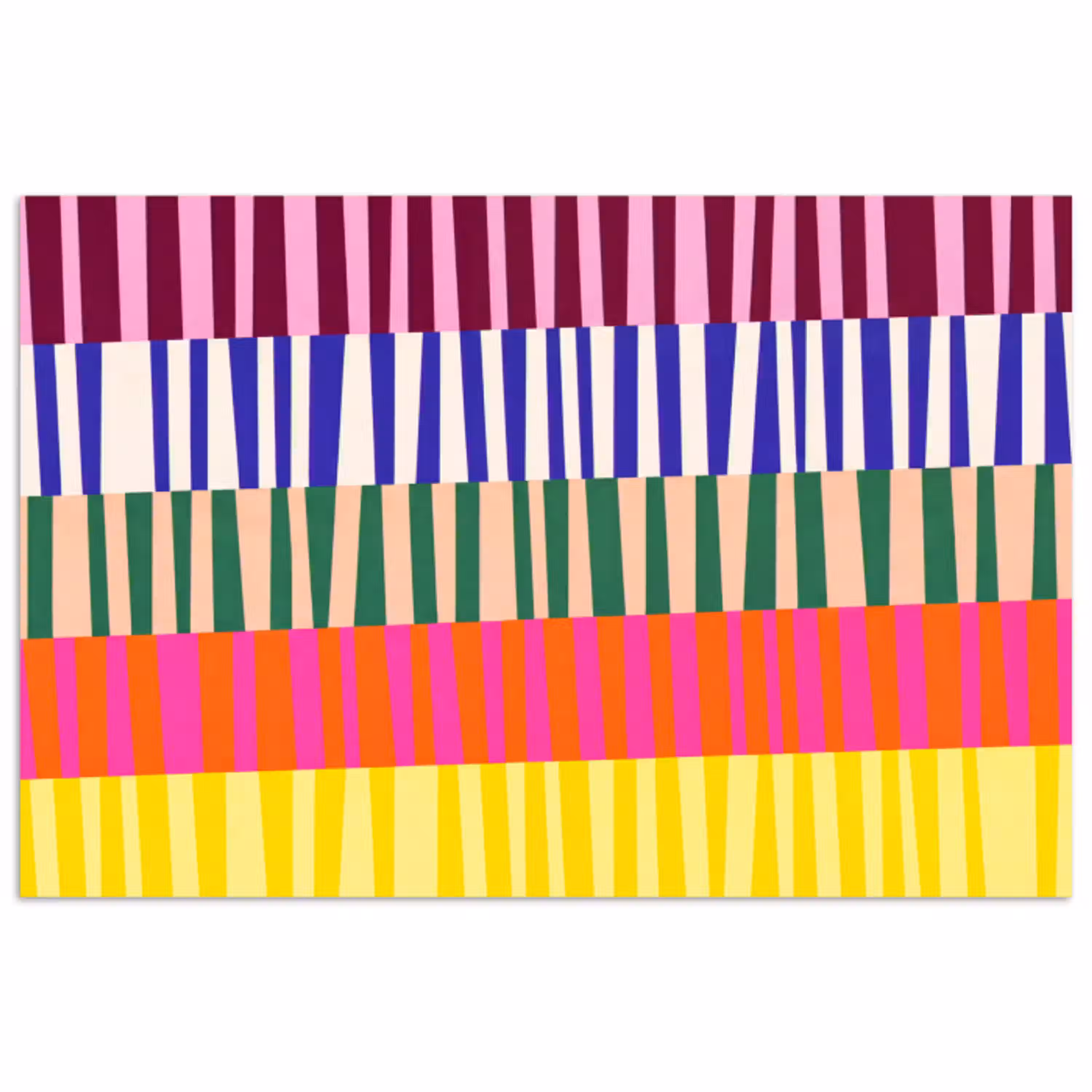 Patroon - Strepen - Abstract - Modern - Kleurrijk poster papier klein -3d
