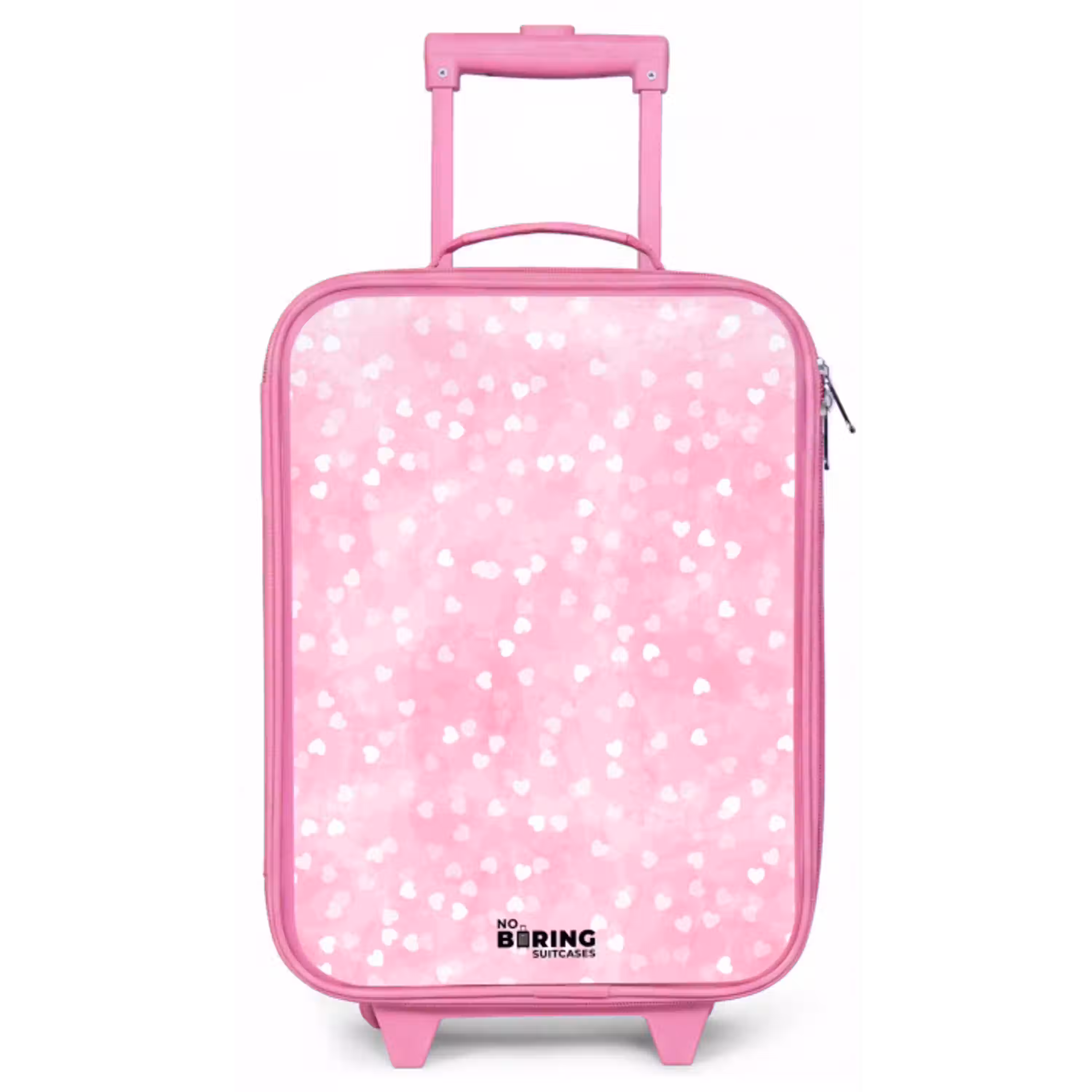 Roze glitter hartjes Kinderkoffer - Roze klein -zz3dotto