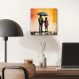 Graffiti - Paraplu - Mensen - Kleuren - Kunst aluminium wit klein -sfeer5