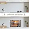 Doorkijk - Strand - Duinen - Zonsondergang keuken achterwand spatscherm klein -voor_na_NL