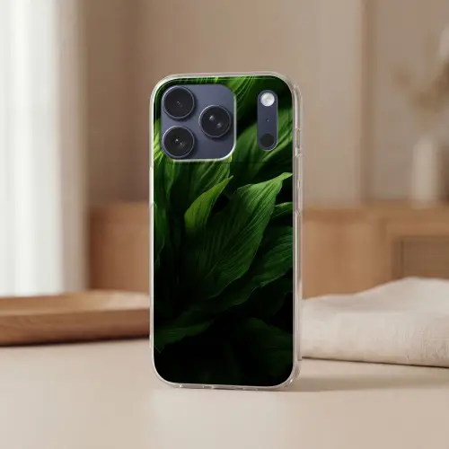 Bladeren - Schaduw - Groen - Textuur Telefoonhoesje iPhone 17 Pro klein -sfeer2