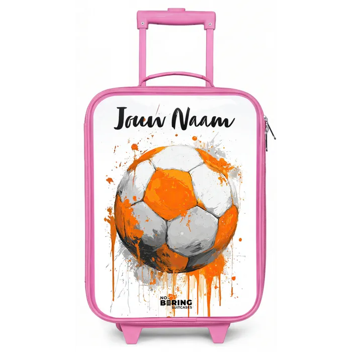 Voetbalvibes - Verf - Oranje Kinderkoffer - Roze klein -zz3dotto