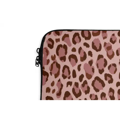 Luipaard - Patroon - Roze laptophoes neopreen klein 279 -detail