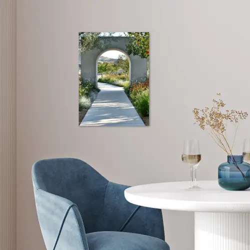 Doorkijk - Pad - Beton - Landschap poster papier klein -sfeer3