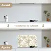 Tijger - Jungle - Vogel - Beige keuken achterwand spatscherm klein 900 -voor_na_FR