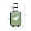 Groen met T-rex dino Kinderkoffer - Zwart klein -productfoto_formaten