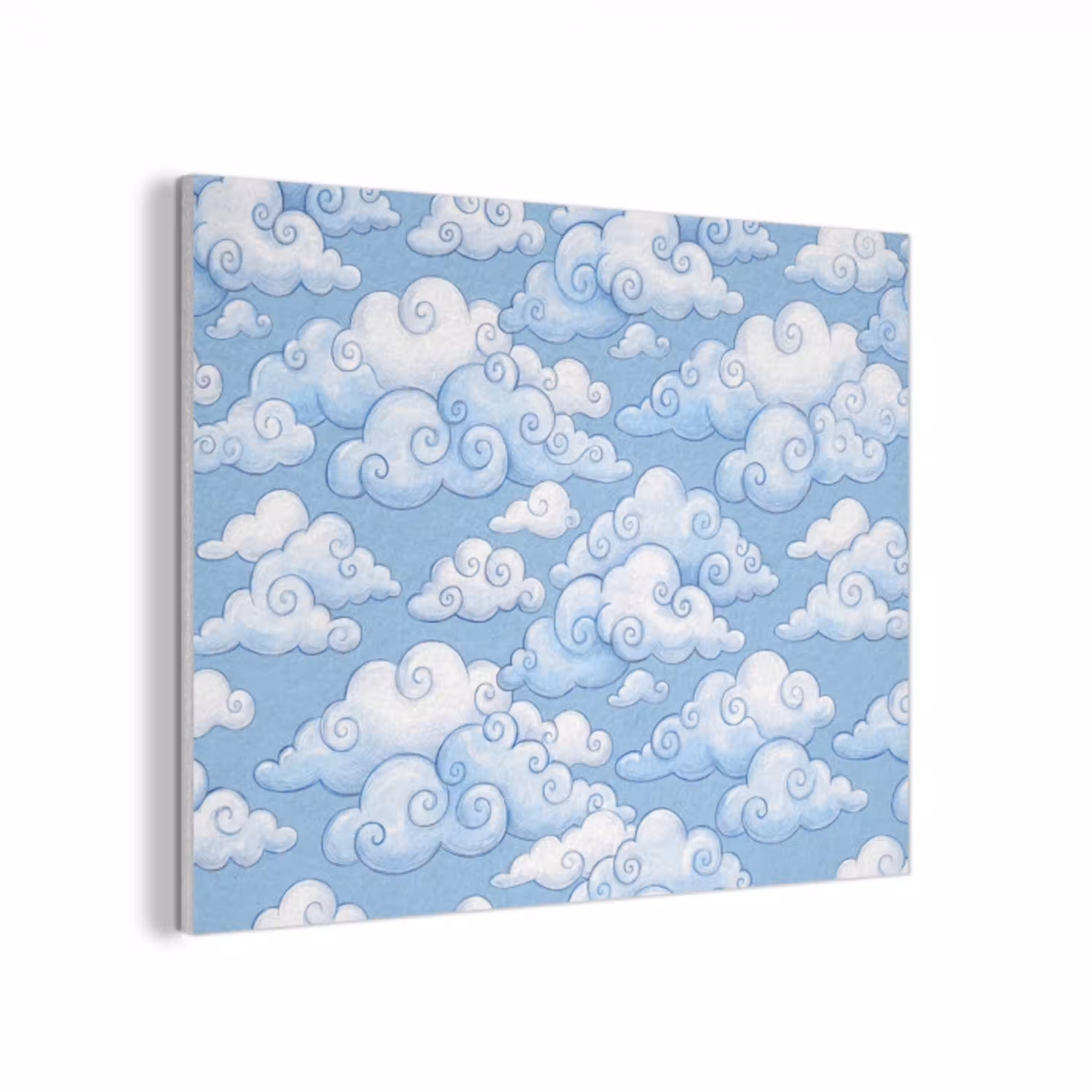 Wolken - Patroon - Hemel - Illustratie - Wit PET vilt klein -3d