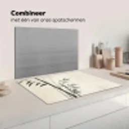 Japandi - Bamboe - Beige Inductie beschermer vinyl 3mm klein -wsfeer7_website