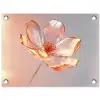 Glazen - Bloem - Roze tuinposter los doek klein -3d