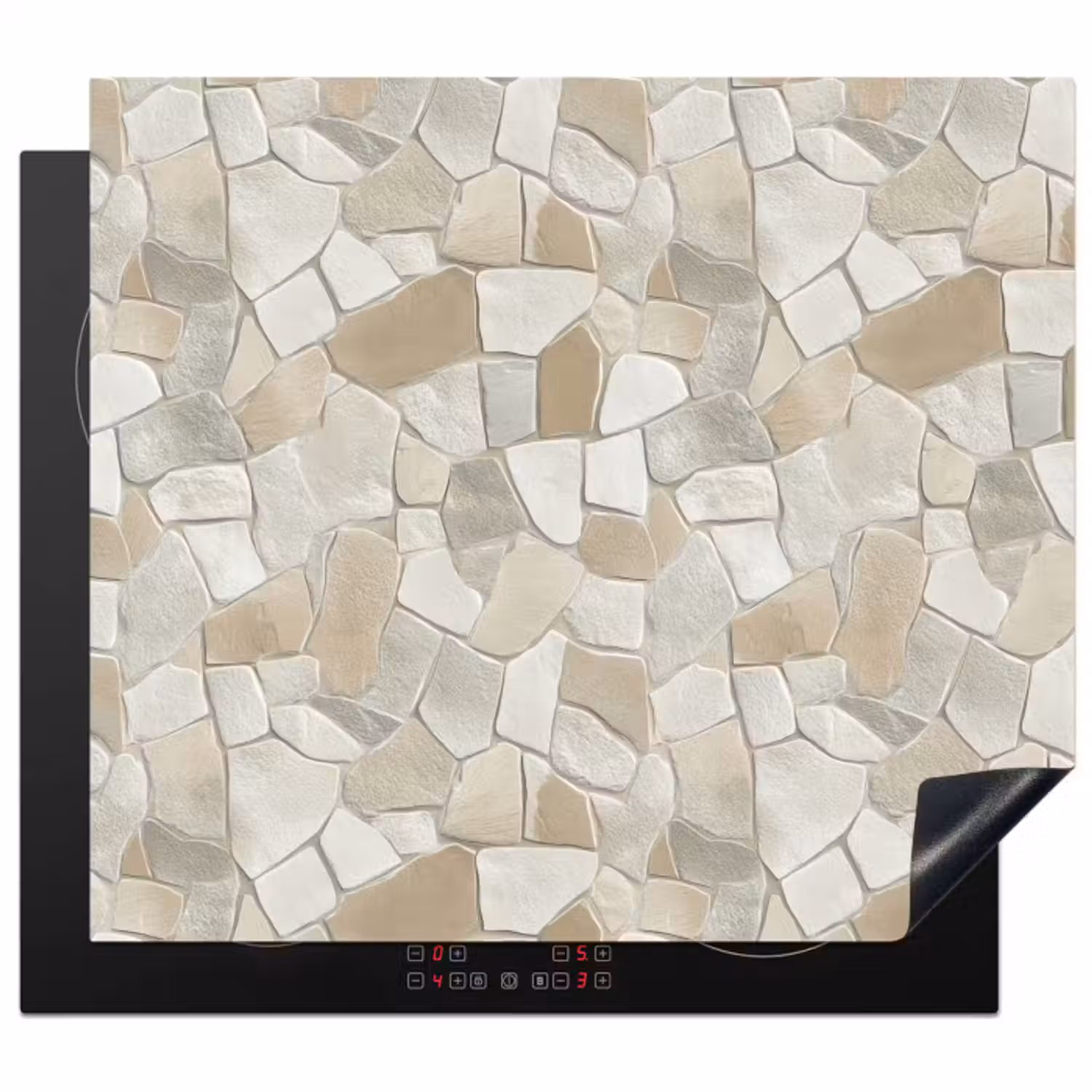 Inductie beschermer - Mozaïek - Stenen - Beige
