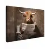 Schotse hooglander - Krant - Toilet canvas 2cm klein -z3d