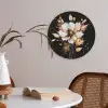 Bloem - Verf - Goud - Graffiti - Modern Akoestische PET Vilt - Rond klein -sfeer3