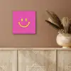Smiley - Vrolijk - Roze aluminium wit klein -sfeer4
