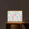 Hartjes - Kleurrijk - Patroon - Levendig Light Box met batterij (Wandlamp kind) middel -sfeer1_kind