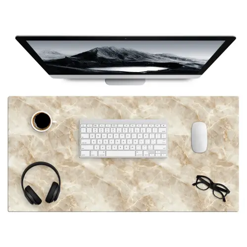 Lichtbeige - Onyx - Subtiel Muismat XXL klein 681 -3d