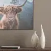 Schotse hooglander - Koe - Dieren - Berg - Natuur PET vilt klein -sfeer6_closeup