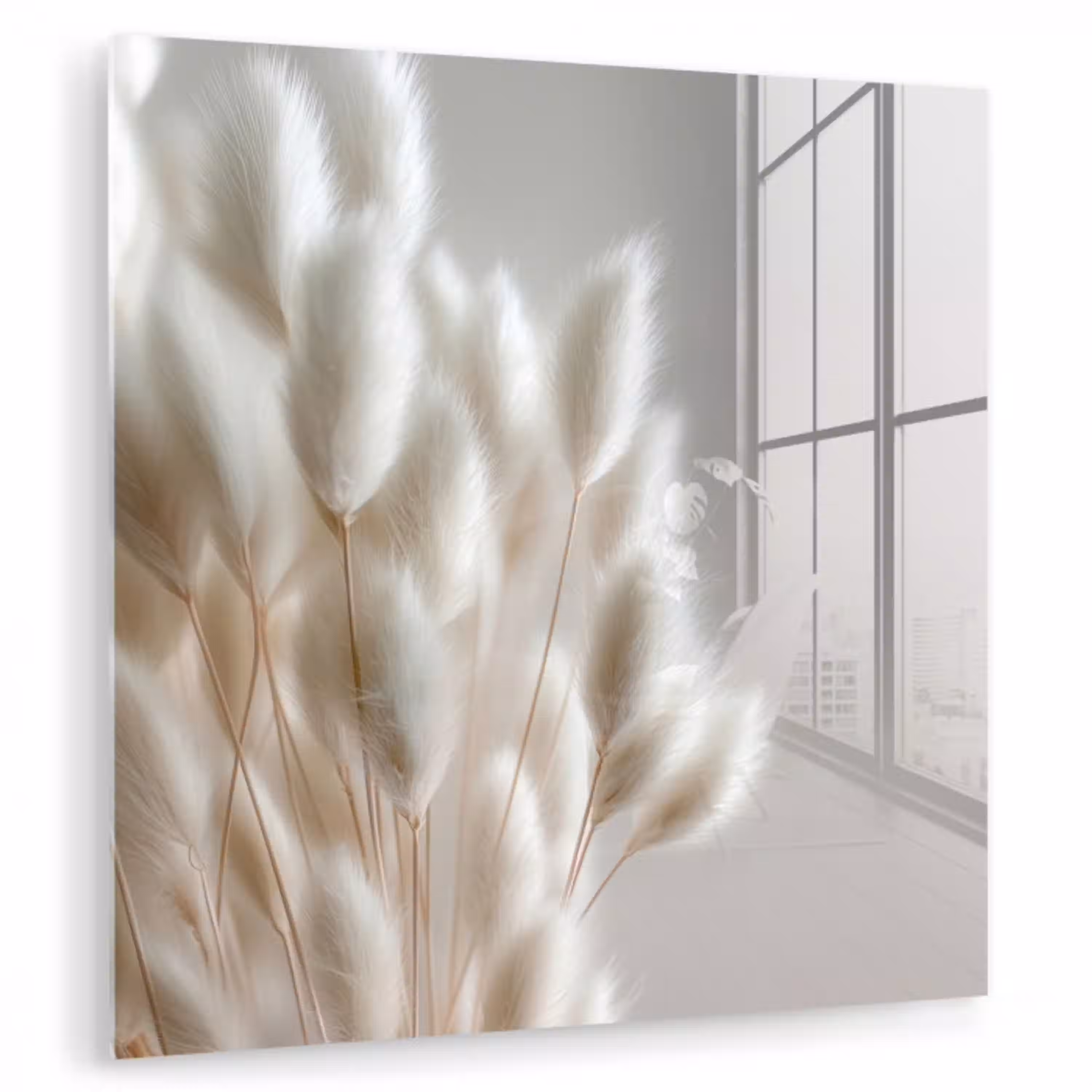Pluimen - Beige - Minimalistisch plexiglas 5mm klein -zzzproduct_nieuw