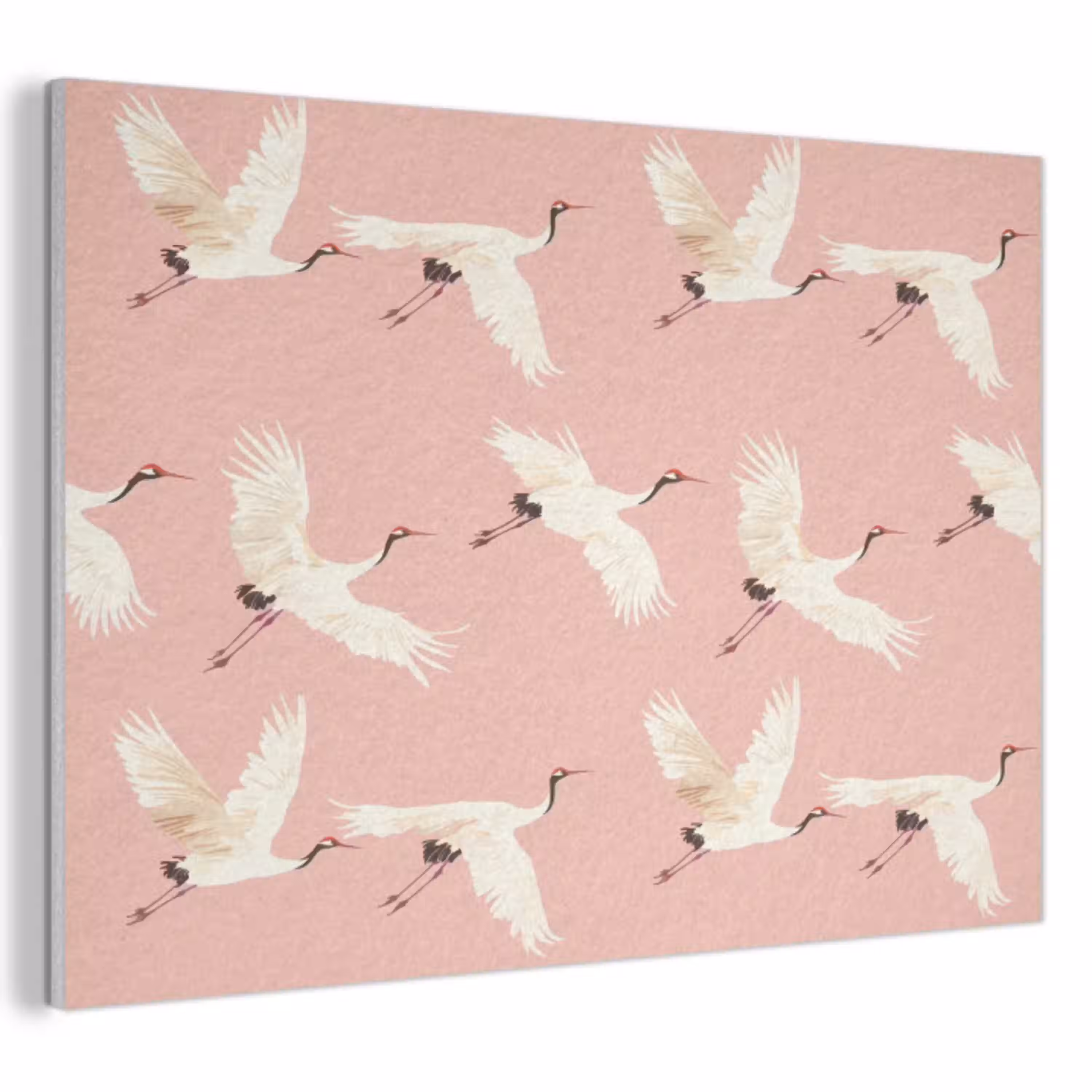 Modern - Kraanvogels - Roze PET vilt klein 837 -3d