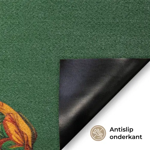 Vrouw - Groen - Modern - Bril - Abstract Deurmat klein -antislip_NL