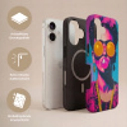 Vrouw - Kauwgom - Zonnebril - Oranje Toughcase MagSafe Apple iPhone 17 klein -USP_Lagen_DE