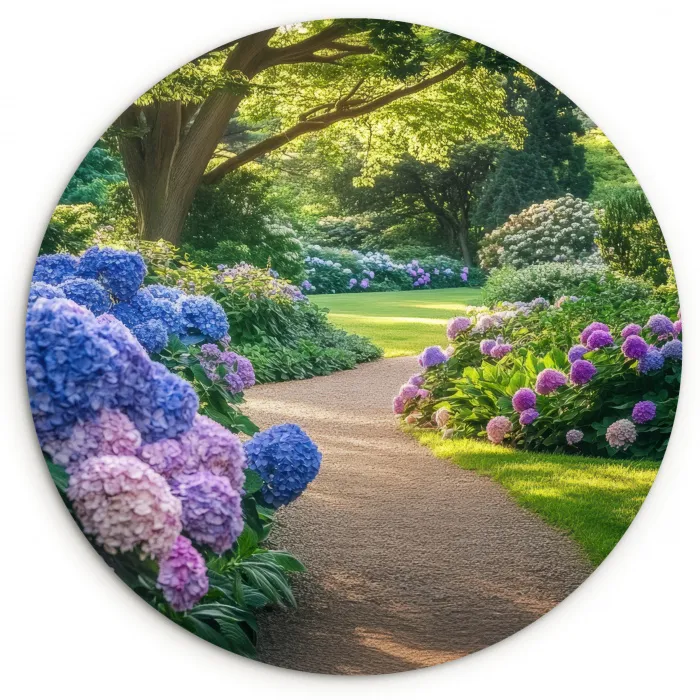 Hortensia- Park - Pad Wandcirkel kunststof plaat 5mm dik klein -3d