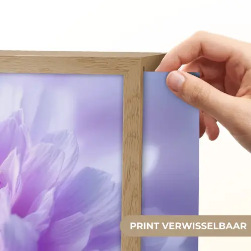 Paars - Dahlia - Dromerig Light Box met batterij (Wandlamp) middel -USP_websiteprintNL