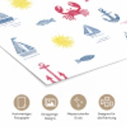 Nautisch - Illustraties - Kleurrijk poster papier klein 62 -tcloseup_DE